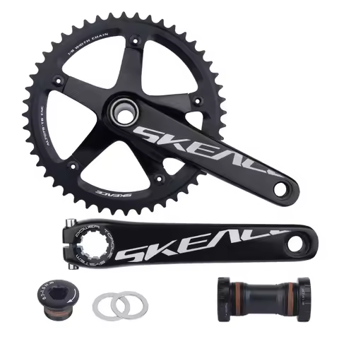 SKEACE 48T 165mm Fixed Gear Crankset Alumniun Alloy Crankset BCD144 Single Speed TRACK BIKE SKE cran