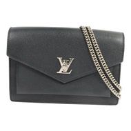 LOUIS VUITTON 牛皮皮革Mylockme Chain Pochette銀扣鏈帶肩背袋