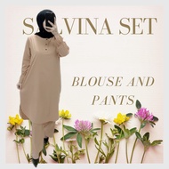 💞 Punjabi Salvina 💞 Blouse and Pants Punjabi set Labuh Muslimah  💞 Plain Mosscrepe 💞 Suit Murah by C