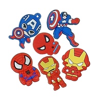 CROCS รองเท้า Marvel Series Charm สําหรับตกแต่งรองเท้า Jibbitz เหมาะกับเด็กและผู้หญิง