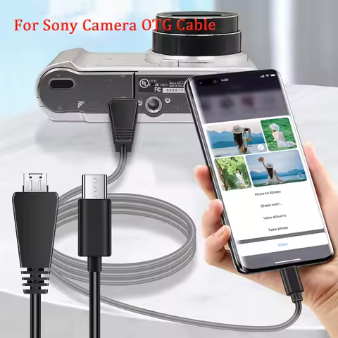 for SONY Cameras to Android phone typeC OTG cable for Sony DSC-WX5,WX7,WX9,WX10,W320,W360,W580,W390,