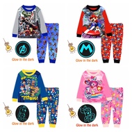 [SG SELLER] Cuddle Me kids Glow in the Dark Pyjamas sleepwear children girls boys avengers pony paw patrol dinosaur