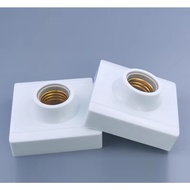 E27 Lamp Holder White Light Bulb Lamp Holder E27 Led Bulb - Square Type