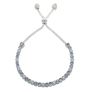 純銀八心八箭鋯石單排手鍊 - 水精靈