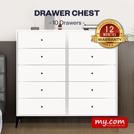 Almari Baju Laci/10 Drawer Chest with Legs Laci Baju storage wardrobe alamari baju bedroom wood furn