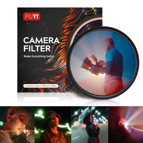PUYI Rainbow Blue Spread Soft Colorful Orange Black Mist Streak Flare Filter Scattered Radiant FX 55