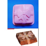 Ribbon Giftbox Jelly/Pudding/cake /Soap baking silicone mould