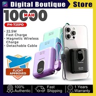 Pineng PN-725PD 22.5W 10000mAh PowerBank Built-in Detachable Fast Charge Magnetic Wireless Power ban