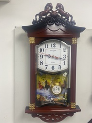 Đồng hồ treo tường quả lắc sáng tạo độc đáo F22 đồng hồ phong thủy con ngựa mã đáo thành công - Tặng