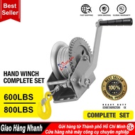 Hand winch 800LBS, hand winch with pulling capacity of 360Kg, lifting load up to 150kg, With 4mm cab