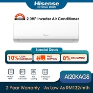 [FREE Shipping] Hisense 4 STAR Standard Inverter Air Conditioner 空调 (2.0HP / R32) - AI20KAGS