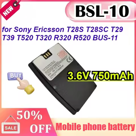 3.6V 750mAh BSL-10 Battery for Sony Ericsson T28S T28SC T29 T39 T520 T320 R320 R520 BUS-11 Mobile Ph