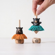 【熊爸爸 / 熊媽媽】來趣找黑熊 草裙陀螺 造型陀螺 木陀螺