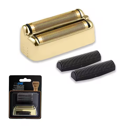 Shaver Replacement Foil and Cutter Head Blade Fit For BaBylissPRO FXONE Double Foil Stick Shaver,Gol