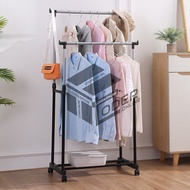 LODER Double/Single Pole Clothes Drying Shoes Rack Ampaian Penyidai Baju Rak Baju Besi Penyangkut Baju Rak Sidai Baju