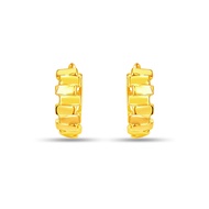 SK Jewellery Silvère 925 Silver Golden Link Hoop Earrings