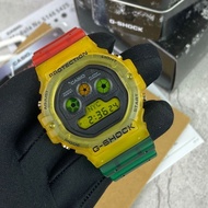(Hot Sales) 100% Original Japan Made G-shock Dw5900 Rasta Jelly wrist Watch Full Set With Paper Bag