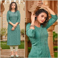 {**ส่งฟรี**} SMALL INDIA 💐✨ Embroidery Rayon Top Kurti เฉพาะเสื้อ 💐✨ Kurti ’Top’ Only