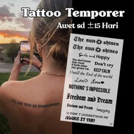 KINGTATO - eSemi-permanent waterproof temporary tattoo stickers motif 51-100