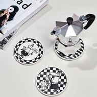 Bialetti Bialetti Moka Pot Coaster Coffee Mat Art Trend Heat Insulation Pad Ceramic Coaster