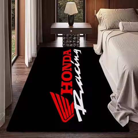 H-HRC H-HONDA Motorcycle Logo Bathroom Mat Kids Room Bedroom Decoration Balcony Anti-Slip Doormat Li