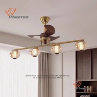 Dining Room Fan Light, Vintage Dining Table Pendant Light With Light Strip, Designer Dining Room Cei
