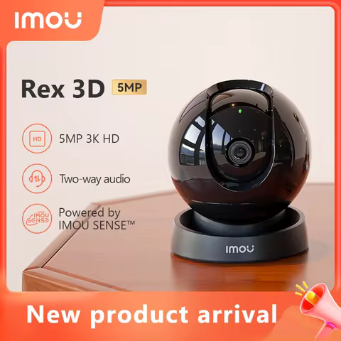 IMOU Rex 3D 5MP Wifi IP Camera Home Security 360 Camera AI Human Detection Baby Phone Camera Night V