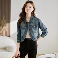 Unique French Style Short Denim Jacket Womens Unique Ageless Top Fashionable Korean Version Autumn N