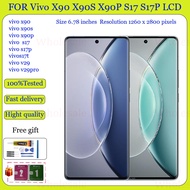 Original AMOLED For Vivo x90/ x90s/ x90p/ x90 pro/ x90 pro plus LCD Display Touch Screen Replacement