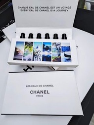 Chanel香奈兒之水度假系列試管香水套裝香港專櫃 一套6支*1.5ml