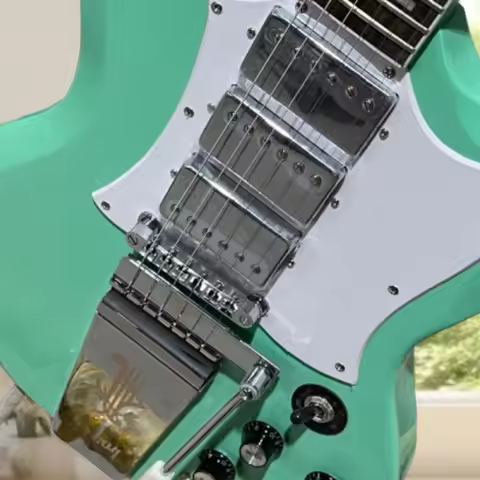 Surf Green SGASA Guitar Mahogany Body Maestro Tailpiece For Retro Hard Rock Blues Performance Free S