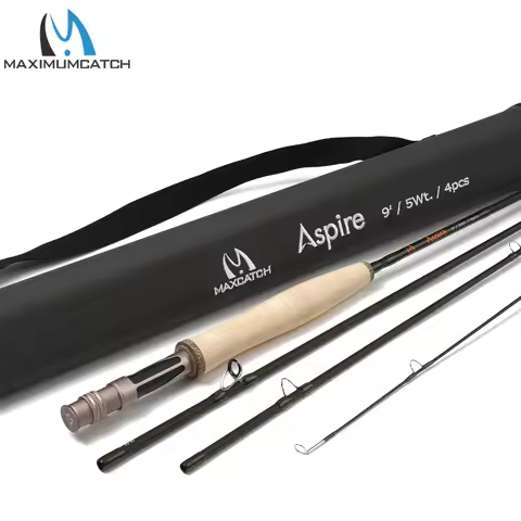 Maximumcatch Aspire Fly Fishing Rod 9FT 5/6/8 WT IM10 40T Carbon Fiber Fast Action Fly Rod With Tube