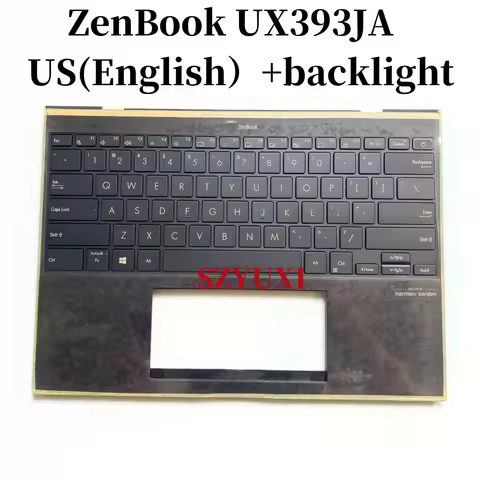 100%New US English For ASUS UX393 UX393J UX393JA laptop keyboard Palmrest Assembly TOP cover C case