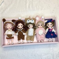17cm Doll Princess 8 Points Girl Gift Box Set Toy Princess Doll Dress Up Birthday Gift yy9.4
