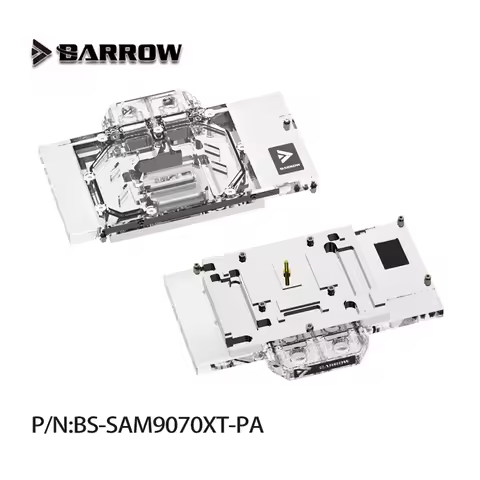 Barrow GPU Water Block for Sapphire Radeon RTX 9070 XT PULSE / PURE / METAL Video Card / Copper Radi