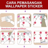 Wallpaper Stiker Dinding Bahan Pvc Anti Air / Wallpaper Kamar Tidur
