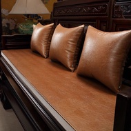 [Ochre] 2025 New Style Sofa Cushion Four Seasons Universal Anti-slip Leather Cushion High-End Leathe