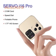 ALISONDZ Mini Flip Mobile Phone, I16Pro 2SIM Card Flip Foldable Phone, Video Player FM Radio 2G Spee