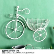 Wall Decoration Wall Hanging Balcony Hanging Ornament Bicycle Flower Basket Iron Art Creative Flower
