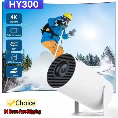 2026 New HY300 Outdoor portable Projector 4KWifi 1080P 1280*720P HD Home Cinema Video Movies LED Pro