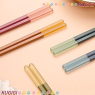 KUGIGI 5 Pairs Chopsticks Reusable, 9.5 Inch/24cm Plastic Chopsticks, Easy To Use Non-Slip Multicolo