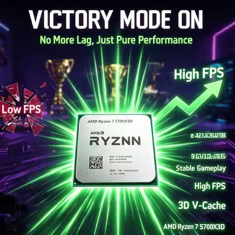 AMD Ryzen 7 5700X3D Desktop Bulk CPU Socket AM4 DDR4 8 Core 16 Thread 105W Processor Fit X570 B550 M