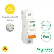 Schneider MCB 1P 10A 6kA New Domae MCB Breaker 1 Phase 10 Amp 6kA