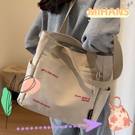 MIHAN Canvas Shoulder Bag, Canvas Student Book Bag