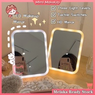 LED Makeup Mirror Touch Screen 3 Light Portable Standing Folding Vanity Mirroir Cosmetics Mirror Adj