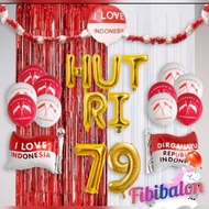 Complete decoration package of Indonesian Independence Day slinger, August 17th decoration,/, Happy 