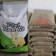 Vital rabbit 500gr pur pakan semua jenis kelinci voer vita sentrat pelet rabit