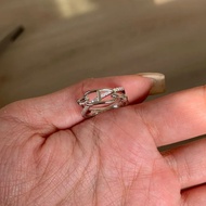 Titanium Steel Non-Fading Super Flashing Zircon Pig Nose Cross Ring 2026 Ring Ring