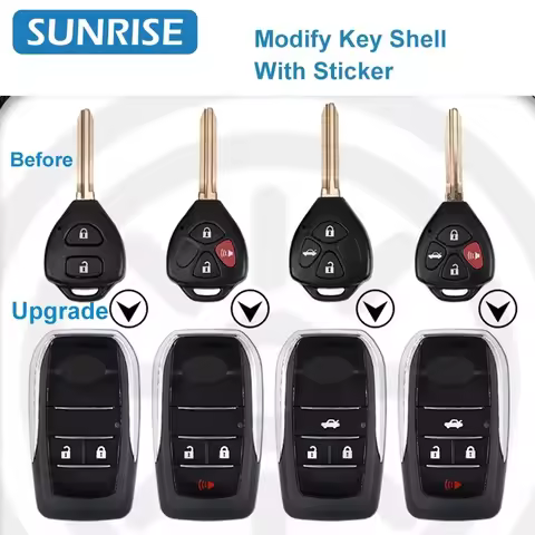 Upgrade Remote Car Key Shell For Toyota RAV4 Wish Camry Hiac Corolla Hilux Fortuner Yaris 2014 Foldi