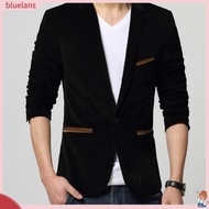   Suits Jacket Skin-friendly Long Sleeve Corduroy Men Fashion Casual Business Blazer for Autumn